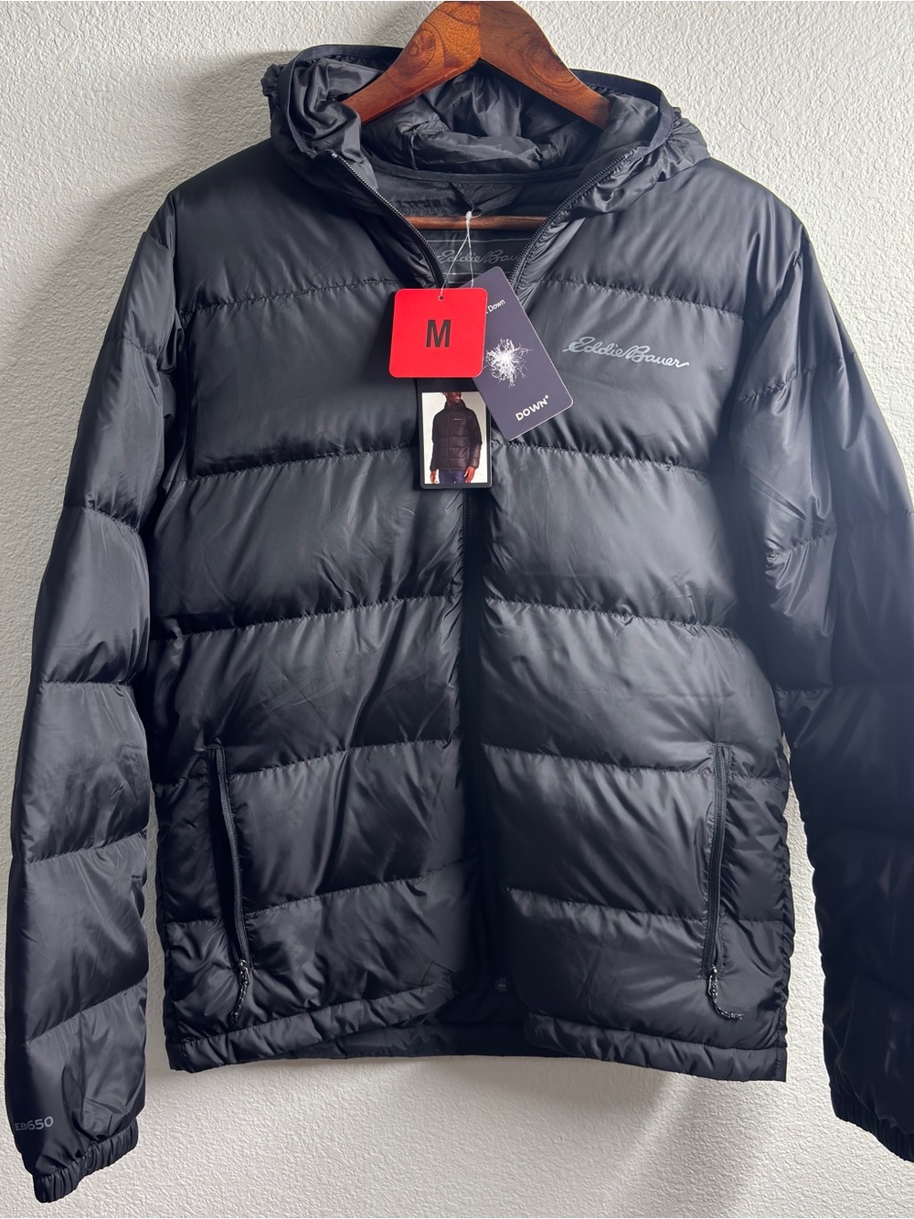 Eddie Bauer eb650 Men’s Black Packable Duck Down Jacket